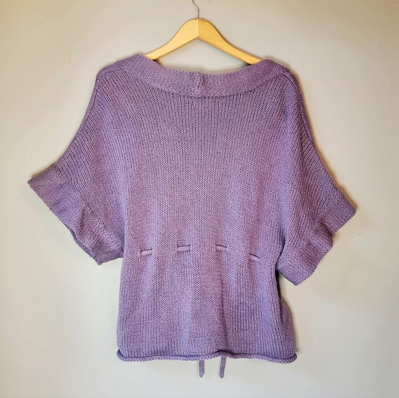 3/$15 💖 Elle Women's Lavender Knit Cardigan Large - Picture 2 of 5